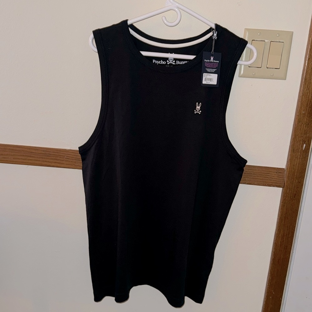 Men’s Black Psycho Bunny Shirt Size 6-Large.
